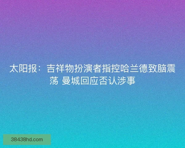 太阳报：吉祥物扮演者指控哈兰德致脑震荡 曼城回应否认涉事